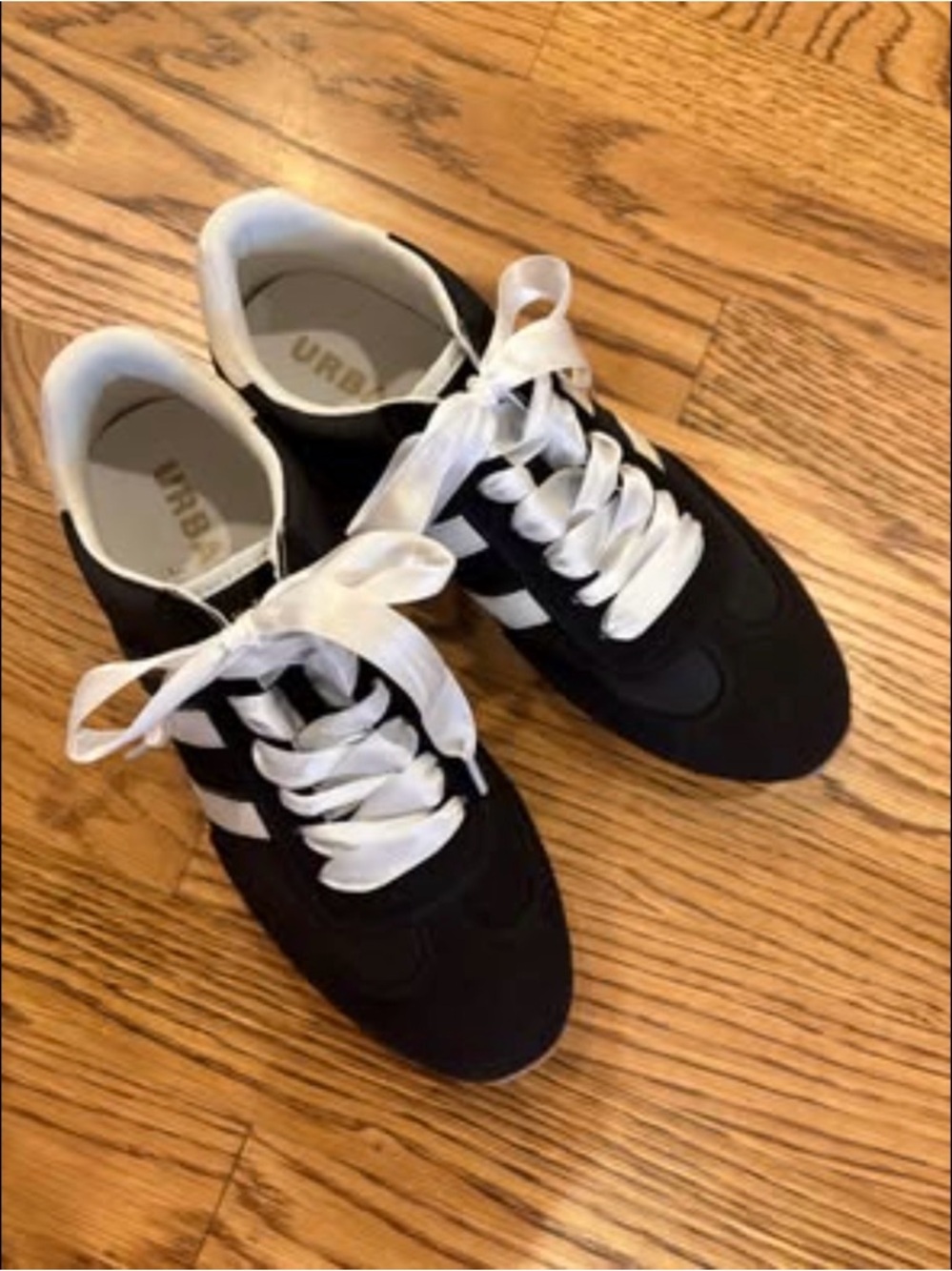 J Slides Black and White Athletic Sneakers